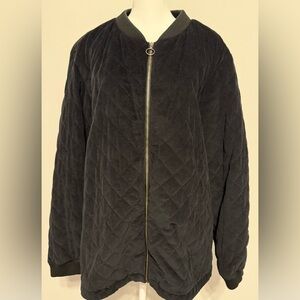 J Jill Corduroy Quilted Bomber Jacket - Size 2X
